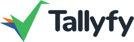 Tallyfy logo with colorful checkmark and tagline "Track and automate your business processes"