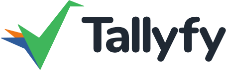 Tallyfy logo with green checkmark icon and black text wordmark